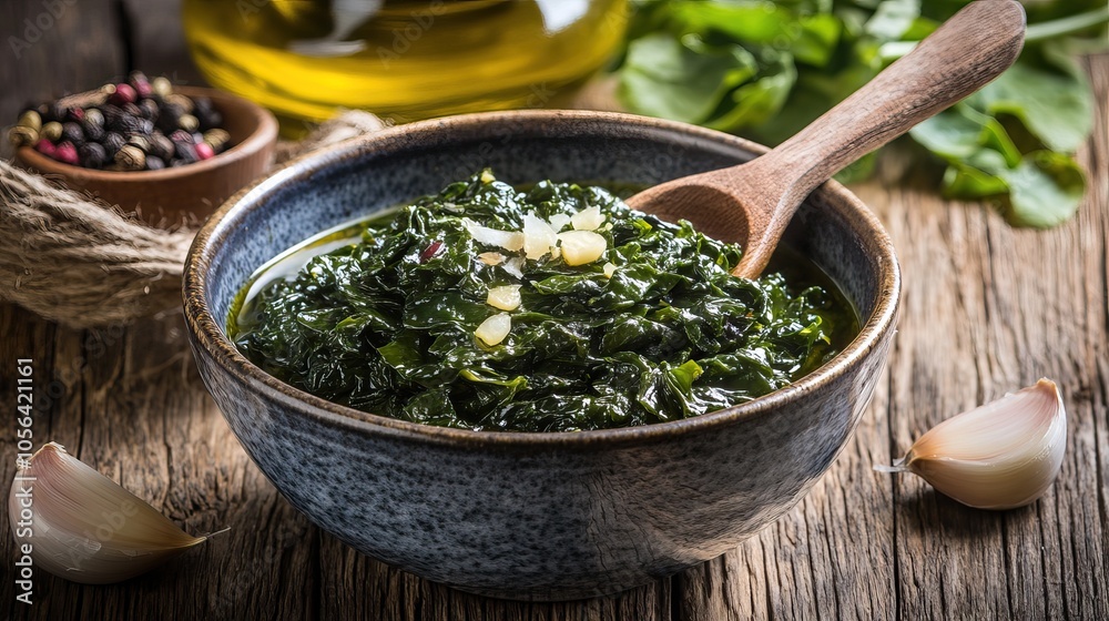 Homemade Spinach with Garlic and Olive Oil Homemade Spinach with Garlic and Olive Oil