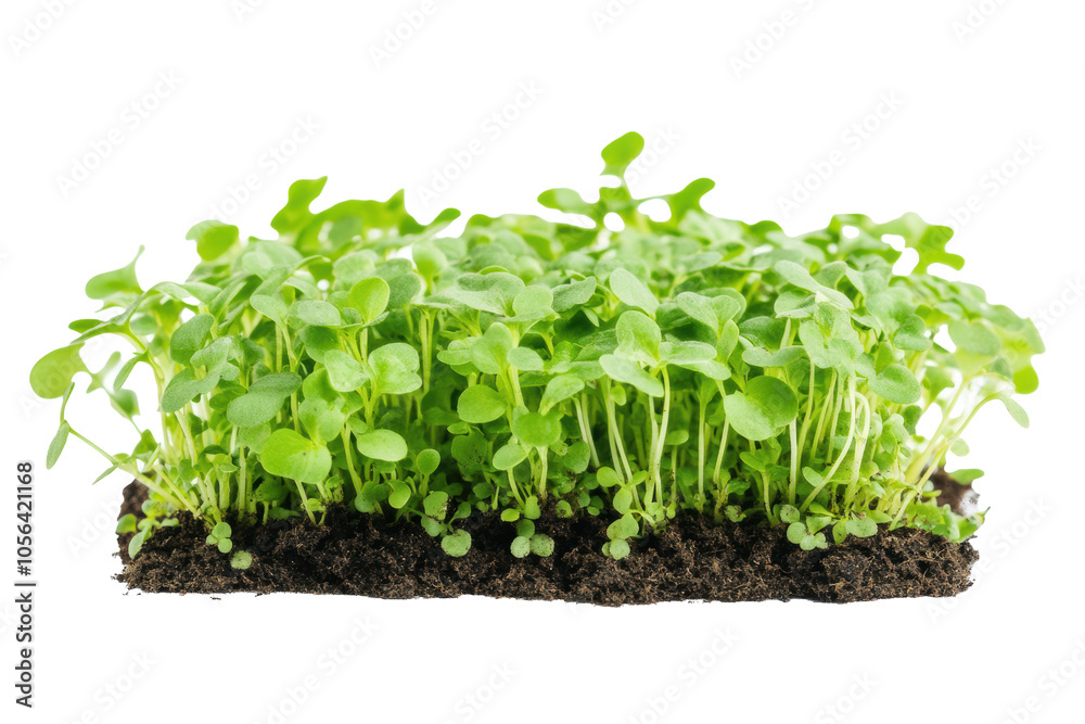 Green sprouts growing from the soil Green sprouts growing from the soil