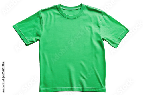 Green T-shirt on isolate transparent background