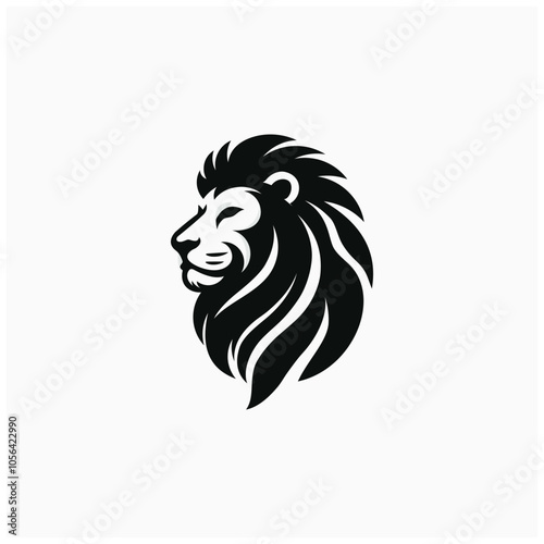 SIMPLE LION HEAD ICON LOGO