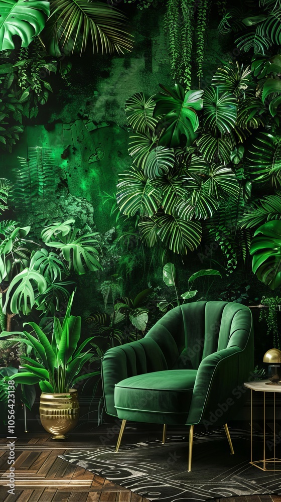 Obraz premium Clean and stylish green decor