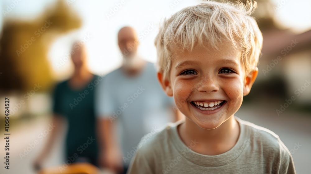 A cheerful child with bright eyes is captured smiling directly at the camera in a close-up shot with a blurred background, evoking joy and innocence in the scene. A cheerful child with bright eyes is captured smiling directly at the camera in a close-up shot with a blurred background, evoking joy and innocence in the scene.