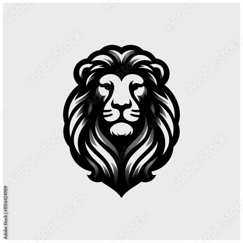 LION HEAD FRONT FACE ICON LOGO LUXURY