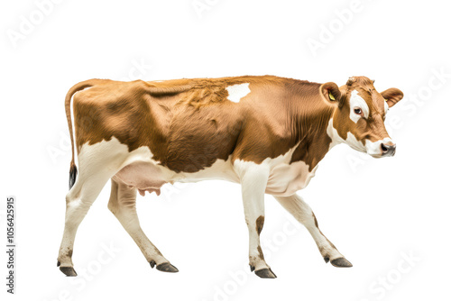 Side view of walking Cow photo