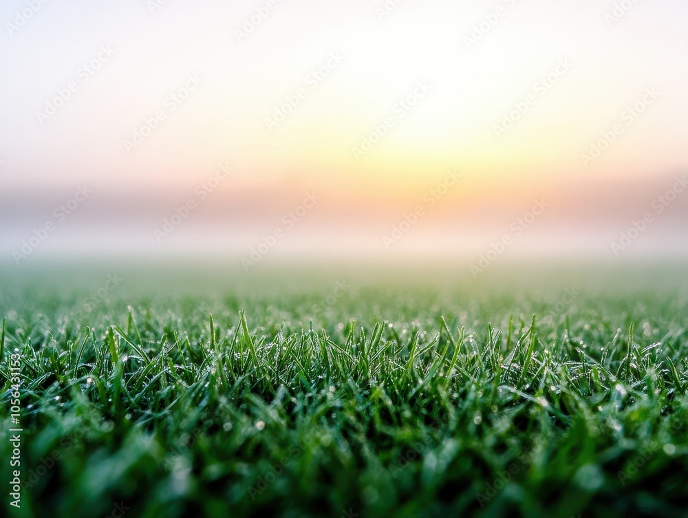 Lush green grass bathed in soft morning light, creating a serene atmosphere perfect for nature-themed projects. Lush green grass bathed in soft morning light, creating a serene atmosphere perfect for nature-themed projects.