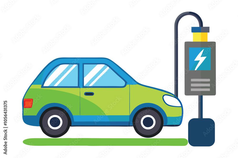Vector illustration of modern SUV car in cartoon flat style. Simple picture of land vehicle transportation. Family car front and side view. Modern technology automobile. Vector illustration of modern SUV car in cartoon flat style. Simple picture of land vehicle transportation. Family car front and side view. Modern technology automobile.