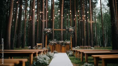 Forest Wedding Ceremony Setup