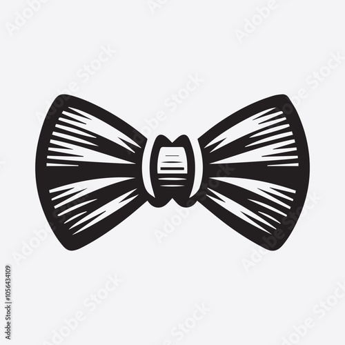 Bow tie logo vector, Bow tie icon vector black and white 