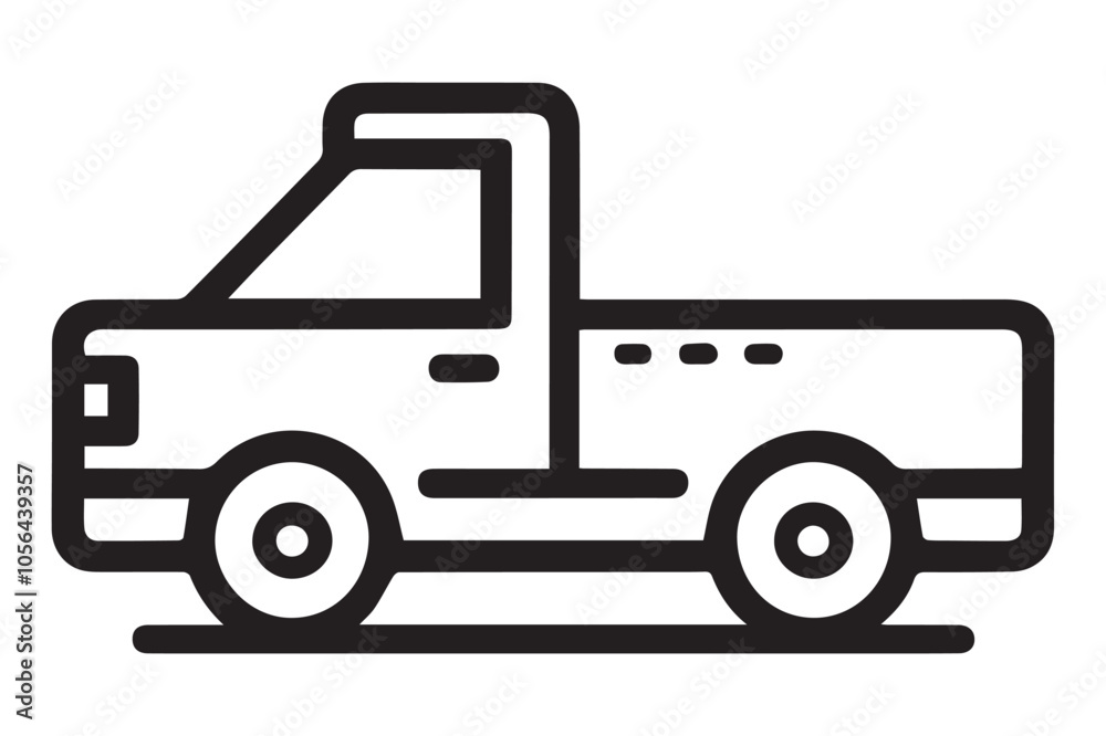 Pickup silhouette vector illustration design. Pickup silhouette vector illustration design.