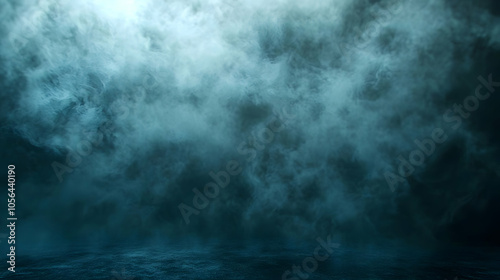 Abstract Background - Dark Foggy Sky with Water Surface