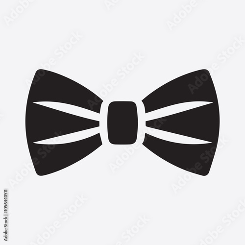 Bow tie logo vector, Bow tie icon vector black and white 