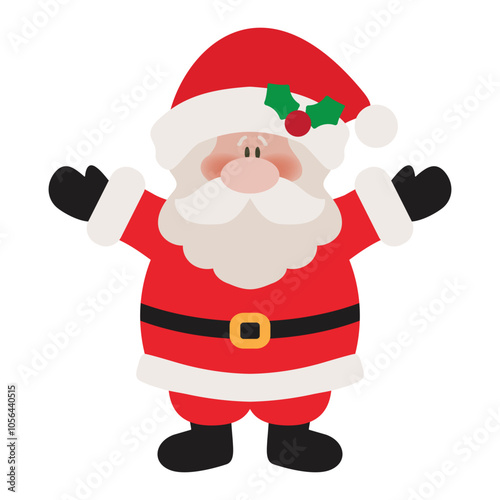 Cute Santa Claus  vector cartoon illustration