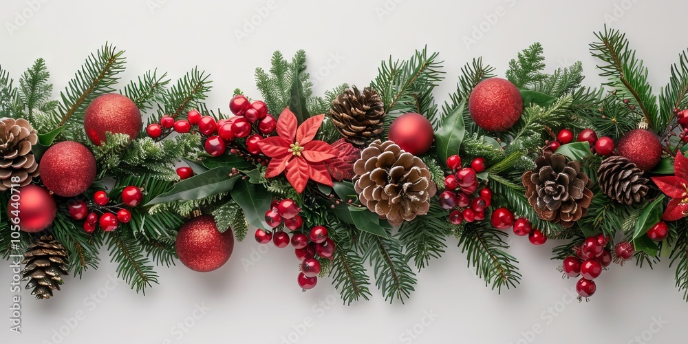 Christmas garland with ample room for personalized messages.