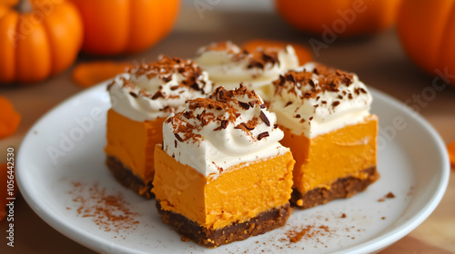 Wallpaper Mural Pumpkin Cream Dessert with Whipped Topping Torontodigital.ca