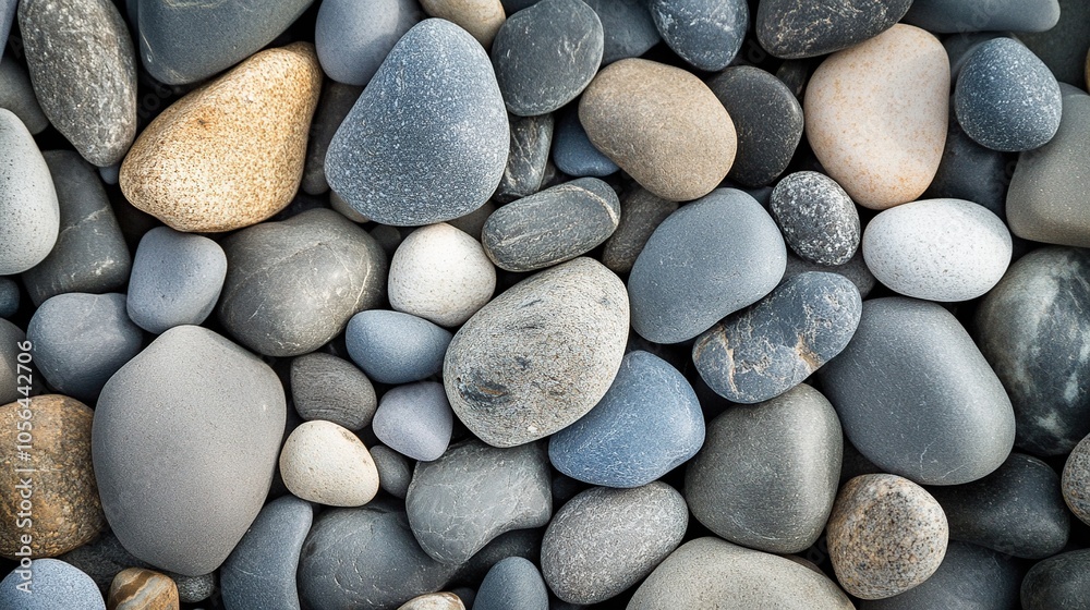 Smooth River Rocks Closeup