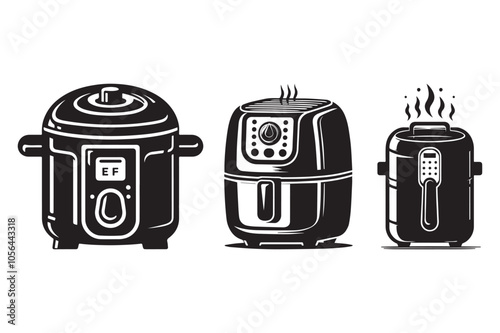Air Fryer Icon, Vector sign.