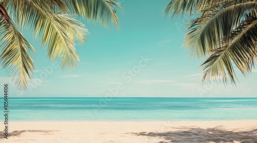 Wallpaper Mural Tranquil Tropical Beach with Soft Gradient Tones Torontodigital.ca