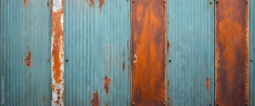 Old rusty zinc wall panels with rusty texture as a background. Vintage retro interior design concept. Rusty zinc sheets. Place to add text and design. Photo of rotten zinc surface. Iron sheets. Old rusty zinc wall panels with rusty texture as a background. Vintage retro interior design concept. Rusty zinc sheets. Place to add text and design. Photo of rotten zinc surface. Iron sheets.
