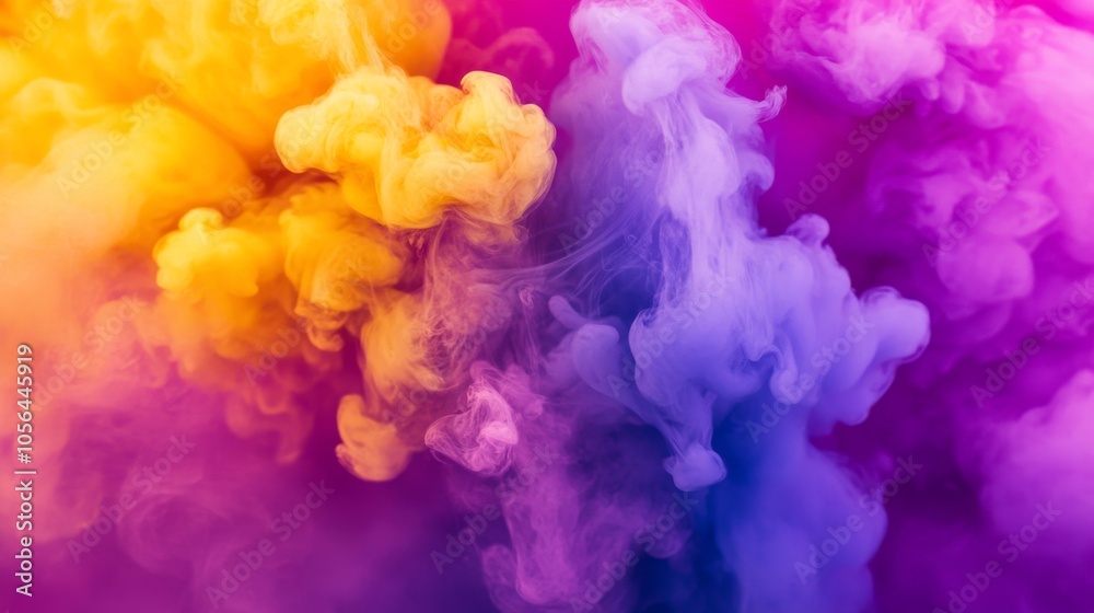 Obraz premium Vibrant Ink Flow in Soft Focus Background