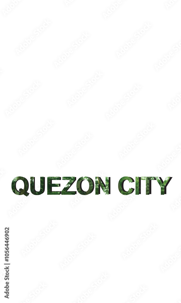 A vector art text of Quezon City. A vector art text of Quezon City.