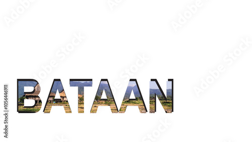 A vector art text of Bataan, Philippines. photo