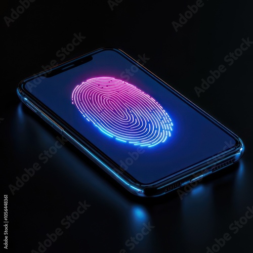 Neon Fingerprint on Smartphone
