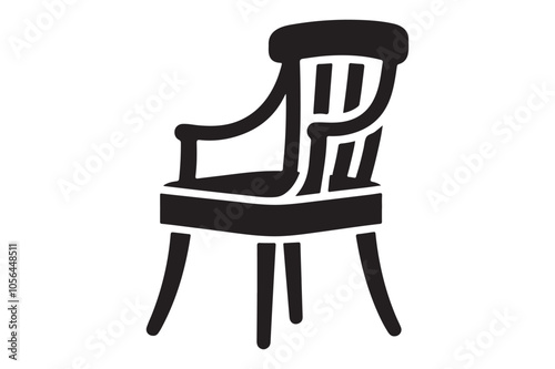 Black office spinning chair isolated on white and black background.