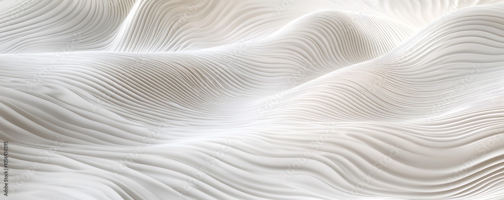 A stunning and modern white 3D background featuring a wave illustration, perfect for use as a web screensaver A stunning and modern white 3D background featuring a wave illustration, perfect for use as a web screensaver