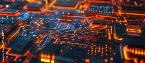 Abstract Circuit Board, a Digital World of Connectivity