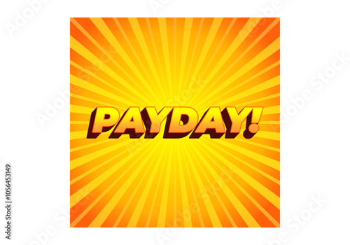 Payday. 3D text effect for digital or print ads