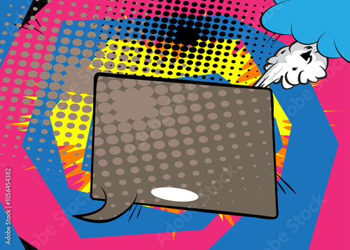 Cartoon Background, comic book exploding backdrop. Retro vector comics pop art design.