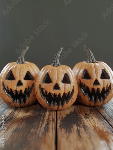 Halloween Pumpkin Decorations with a Scary Twist photo