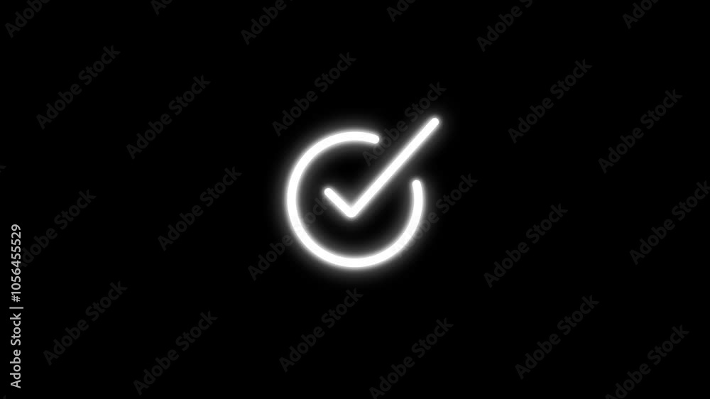 Check mark icon animation. Yes, confirm, select icon, approved or right button isolated. Check mark icon animation. Yes, confirm, select icon, approved or right button isolated.