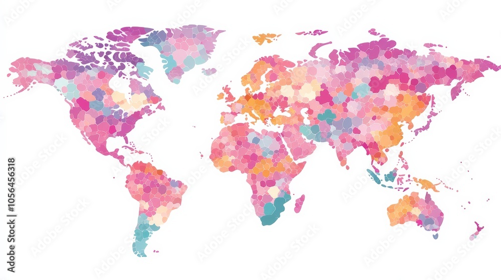 Fototapeta premium Global Map for HPV Awareness Initiatives
