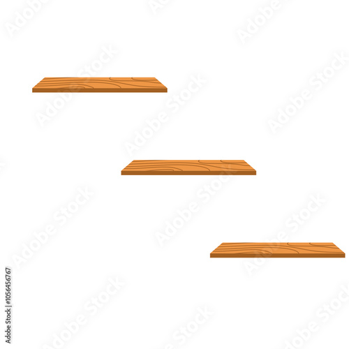 Wooden wall shelf