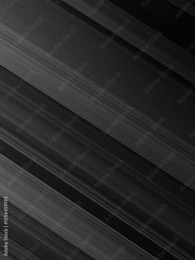 Obraz premium Abstract black carbon fiber background with diagonal lines and sleek texture, industrial, abstract