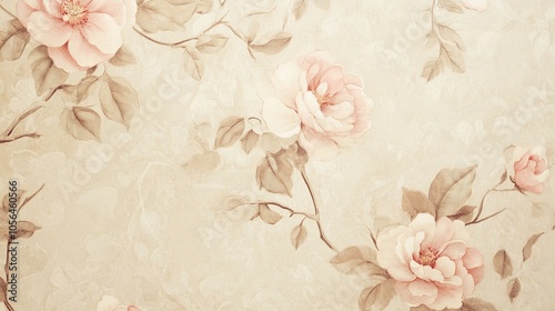 Vintage Floral Wallpaper Design