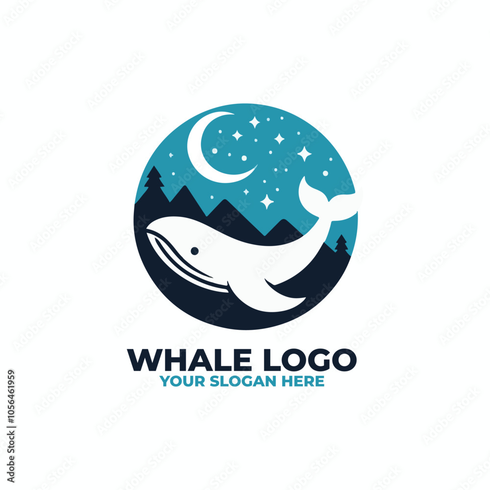 a flat minimalist logo of a whale a flat minimalist logo of a whale