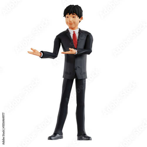 3D Businessman Character render pose design