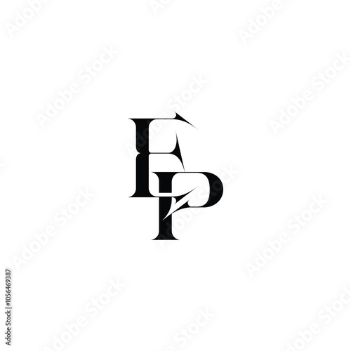 EP monogram logo design letter text name symbol monochrome logotype alphabet character simple logo