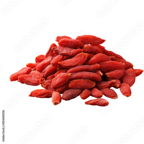 ried goji berries, on transparent background