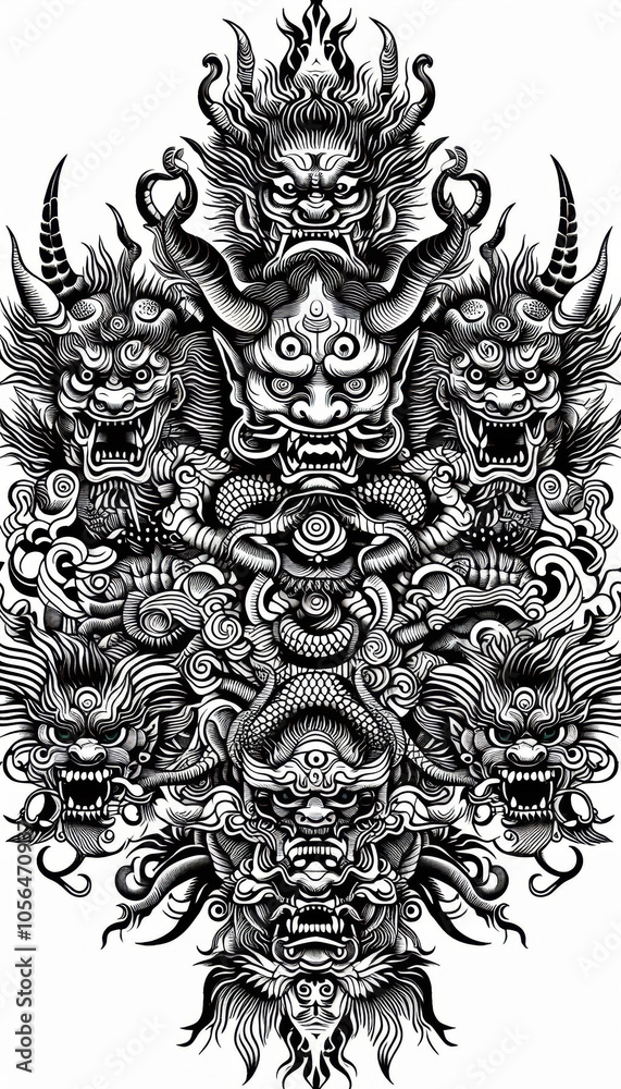 TRIBAL TATOO トライバル タトゥ 刺青 鬼 TRIBAL TATOO トライバル タトゥ 刺青 鬼