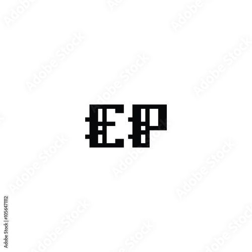 EP monogram logo design letter text name symbol monochrome logotype alphabet character simple logo