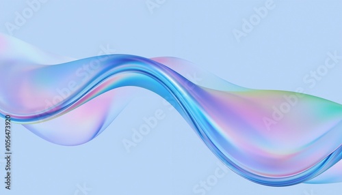 Fluid Abstract Waves in Blue and Pink Gradients Flowing Smoothly