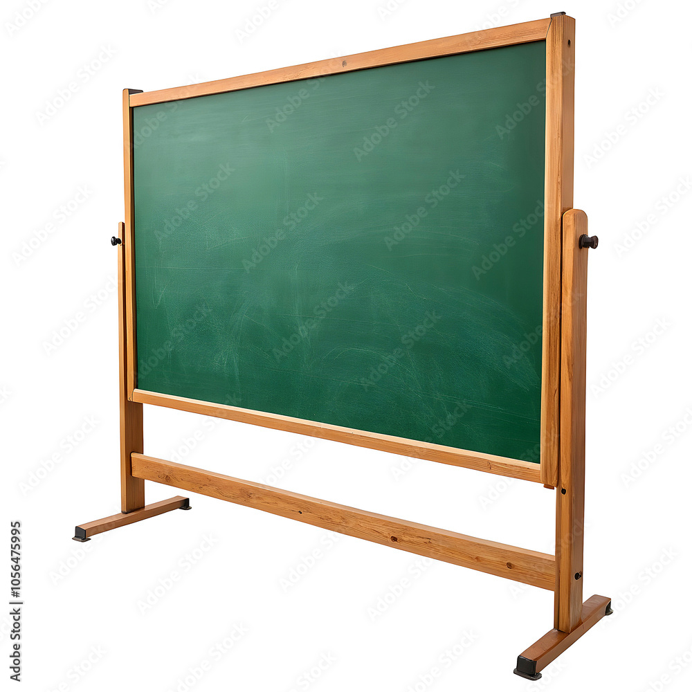 Green school chalkboard isolated on white transparent background, png ...