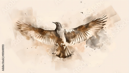 flying bird in the sky