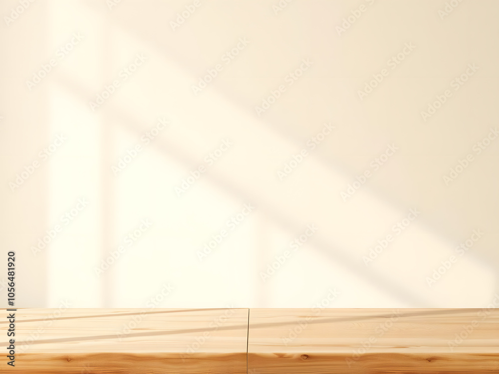 A wooden table with a window in the background A wooden table with a window in the background