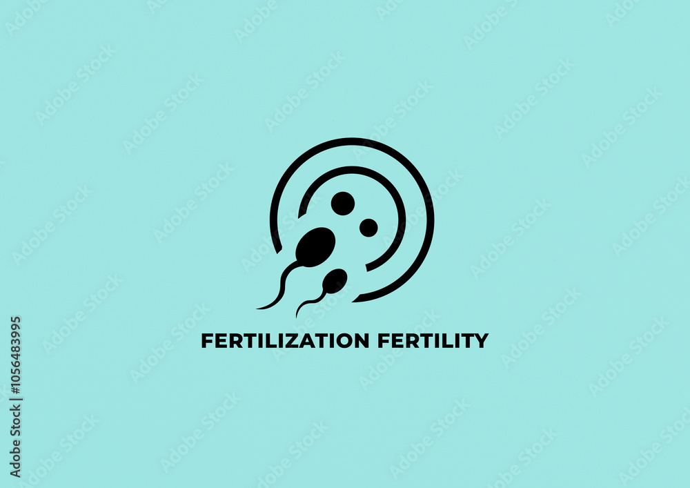 Medical concept of Fertilization Fertility icon or sperm Medical concept of Fertilization Fertility icon or sperm