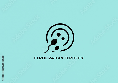 Medical concept of Fertilization Fertility icon or sperm