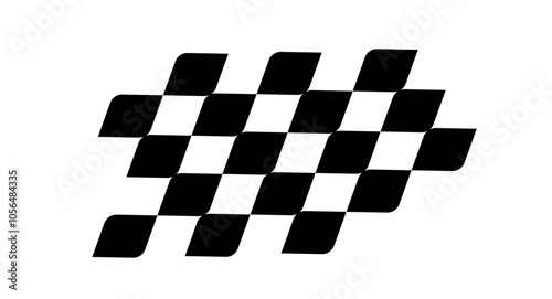 Race flag. Checkered flag. Black and white checker. Finishing flag. Automotive graphics. Race motorsport concept. Vector illustration